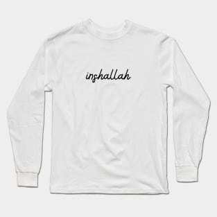 inshallah - black Long Sleeve T-Shirt